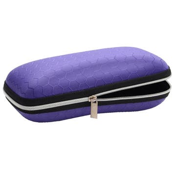 Fako Bijoux - Brillenkoker - EVA - Met Rits - Nylon - Paars, Handtassen en Accessoires, Zonnebrillen en Brillen | Dames, Verzenden
