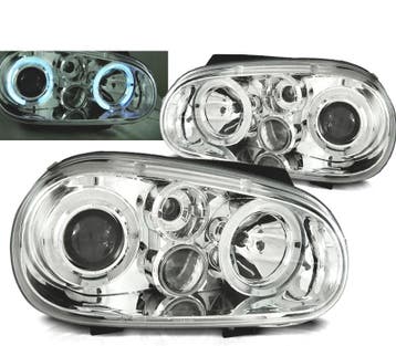PHARES VOLKSWAGEN VW GOLF 4 ANGEL EYES CHROMÉ, Auto-onderdelen, Verlichting, Verzenden, Nieuw