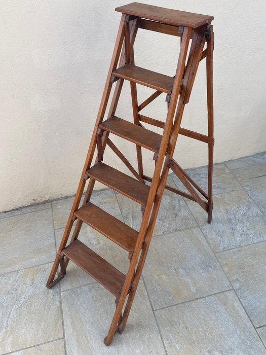 Escalier de cuisine - Bois - Escabeau, Antiquités & Art, Antiquités | Assiettes décoratives & Carrelages