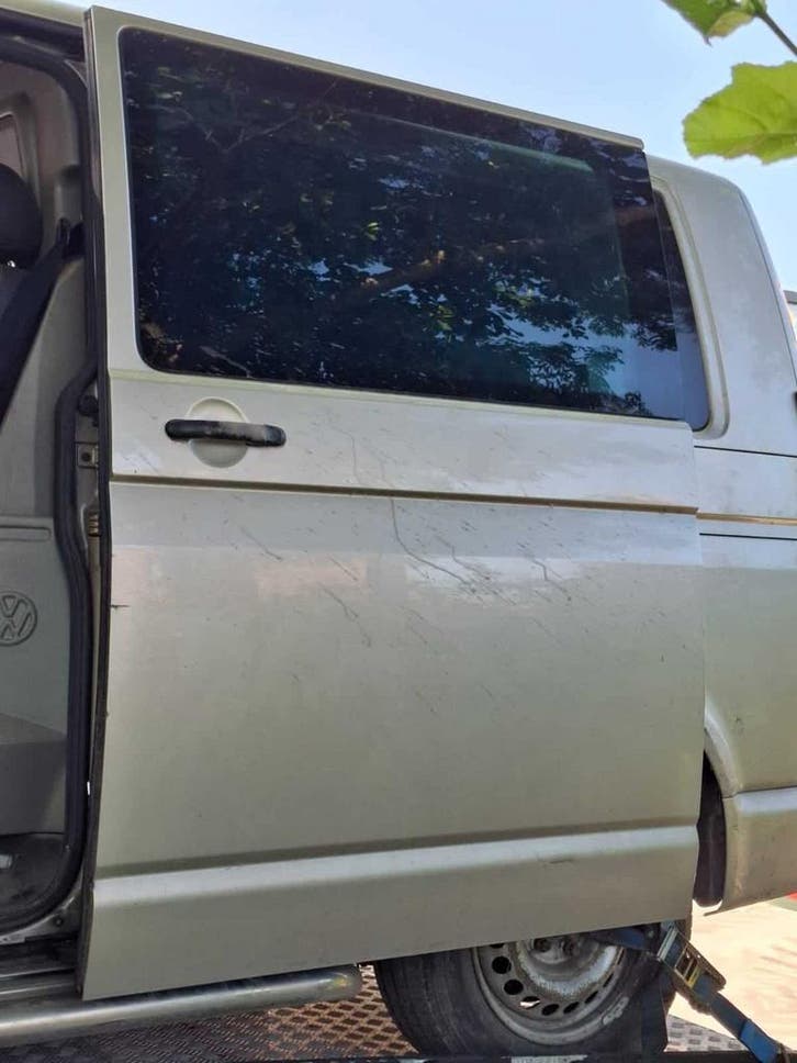 Schuifdeur links bestuurderskant Volkswagen Transporter T5, Auto-onderdelen, Carrosserie, Gebruikt, Volkswagen, Links, Deur, Ophalen of Verzenden
