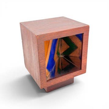 Escuela Europea (s. XX) - sculptuur, Cubo Reflejo Óptico -, Antiek en Kunst