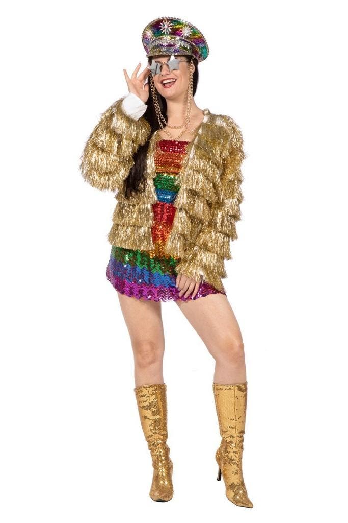 Festival Jasje Goud, Kleding | Dames, Carnavalskleding en Feestkleding, Nieuw, Verzenden