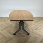 Kembo verstelbare vergadertafel 240x120 cm, beuken - grijs, Articles professionnels, Aménagement de Bureau & Magasin | Mobilier de bureau & Aménagement