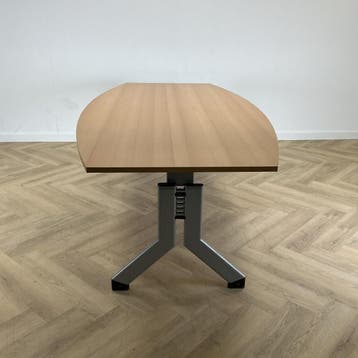 Kembo verstelbare vergadertafel 240x120 cm, beuken - grijs, Zakelijke goederen, Kantoor en Winkelinrichting | Kantoormeubilair en Inrichting
