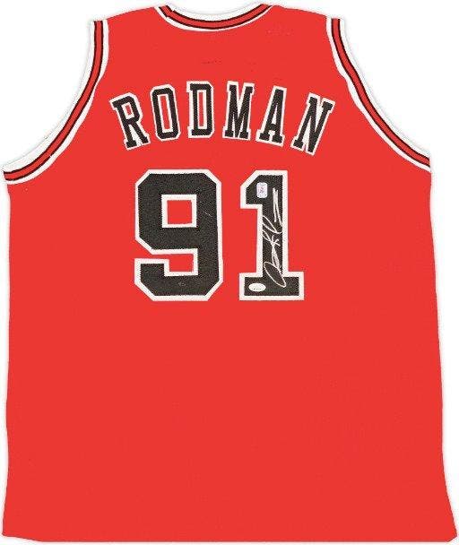 Double Team - NBA - Dennis Rodman - Autograph - Red Custom, Collections, Cinéma & Télévision