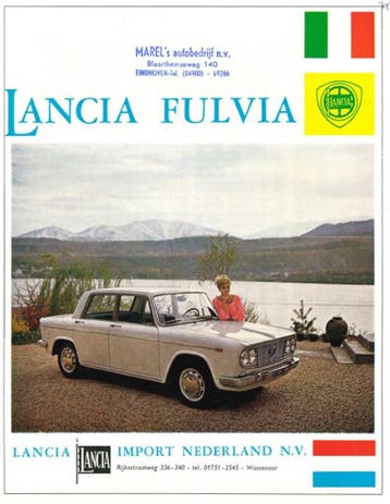1968 LANCIA FULVIA LEAFLET NEDERLANDS, Nieuw
