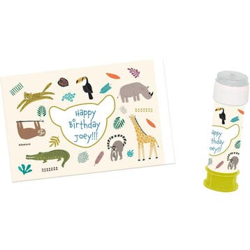 Jungle Dieren Stickers Zoo Party Voor Bellenblaas 6st, Verzenden, Nieuw
