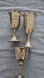 Judaica - 3 bekers voor bedden (joodse bedden) (3) -