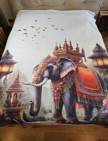 Indiase XXL-paneel 280x190 cm in organisch katoen! Artmaison, Antiek en Kunst