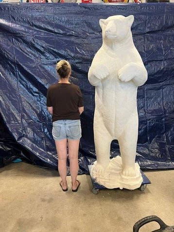 Figurine - large polar bear - Polycarbonate