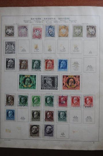 Wereld - Verzameling met diverse landen vanaf klassiek in, Postzegels en Munten, Gestempeld