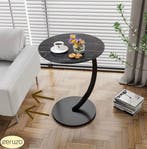 2dekans | Ceruzo Bijzettafel - Zwart gemarmerd blad - Rond, Huis en Inrichting, Tafels | Salontafels, Ophalen of Verzenden, Nieuw