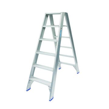 Solide dubbele trapladder 2×6 treden – 1.50m, Doe-het-zelf en Bouw, Ladders en Trappen, Ophalen of Verzenden, Nieuw, Trap, Minder dan 2 meter