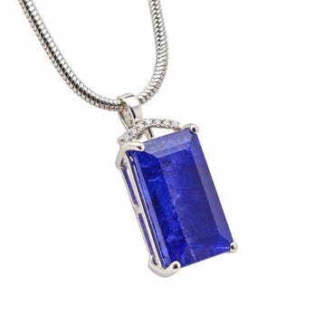 Zonder minimumprijs - Hanger - 14 karaat Witgoud - 13.41ct.