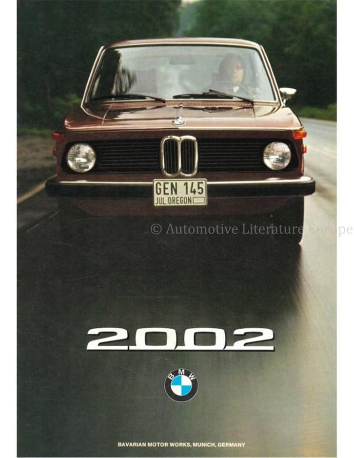 1974 BMW 2002 BROCHURE ENGELS (USA), Boeken, Auto's | Folders en Tijdschriften