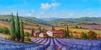 Raimondo Pacini (1974) - Flowery lavender field in Provence, Antiek en Kunst