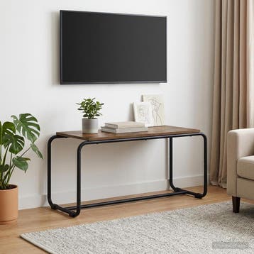 vidaXL TV Stand 80 x 35.5 x 42 cm Gerookt eiken Bewerkt hout, Verzenden