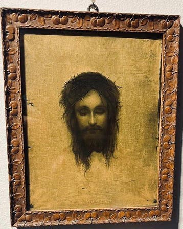 Na Gabriel von Max - Lithografie - Jezus Christus - 26 x