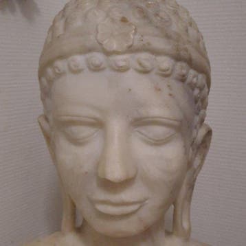 Boeddha-buste - 50 cm - Marmer - India - 20e eeuw, Antiek en Kunst