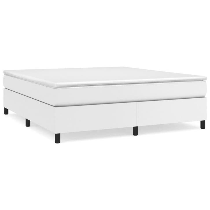 Wit Bedframe 160x200 Kunstleer | Retour Deal, Topdeal!, Huis en Inrichting, Slaapkamer | Bedden, 160 cm, 200 cm, Wit, Nieuw, Hout
