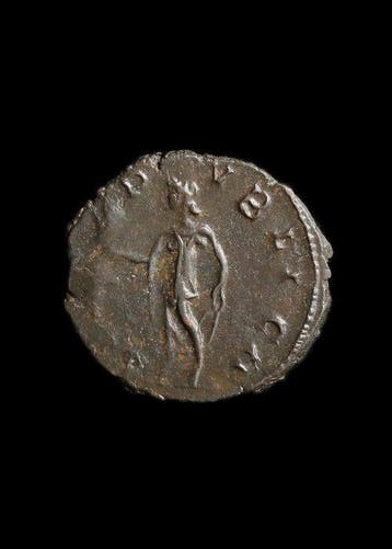 Oud-Romeins Brons Antoninianus van Tetricus II (Zonder