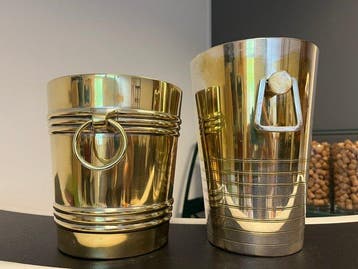 Champagne koeler (2) - Koper - Art Deco-ijsemmer, Antiek en Kunst