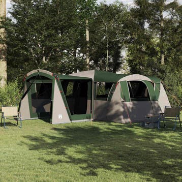 vidaXL Familietent voor 20 personen 20-persoons Groen en Wit, Verzenden, Nieuw