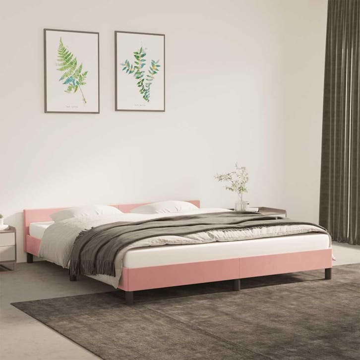 vidaXL Bedframe met hoofdeinde zonder matras 180x200 cm, Huis en Inrichting, Slaapkamer | Bedden, Nieuw, Verzenden
