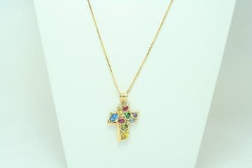 Chiampesan - Collier - 18 carats Or jaune Tourmaline -