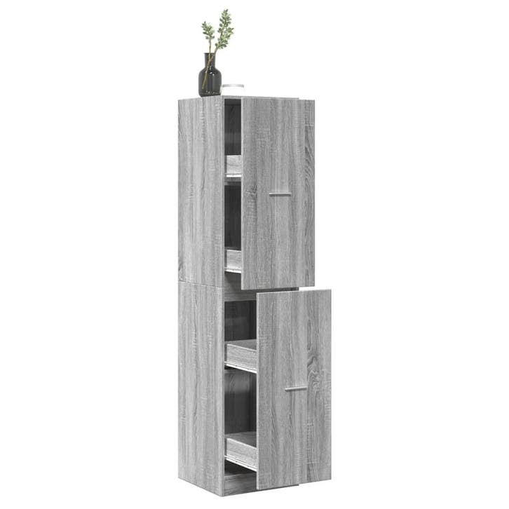 vidaXL Apothekerskast 40x41x174,5 cm bewerkt hout grijs, Huis en Inrichting, Kasten | Overige, Nieuw, Verzenden
