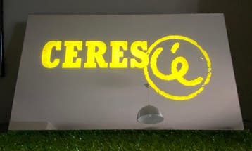 Verlichte reclamebord voor Ceres-bier - Reclamebord -