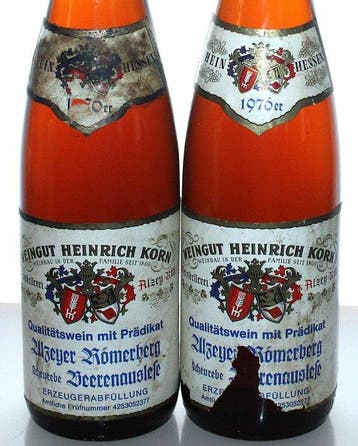 1976 Alzeyer Römerberg Scheurebe Beerenauslese - Weingut, Nieuw