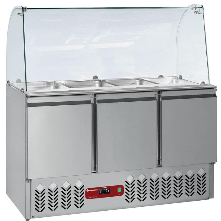Geheel saladette & Kit gebogen glas :, Articles professionnels, Horeca | Équipement de cuisine, Envoi