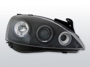 Koplampen Angel Eyes | geschikt voor Opel Corsa C 2000-2006, Auto-onderdelen, Verzenden, Nieuw, Opel
