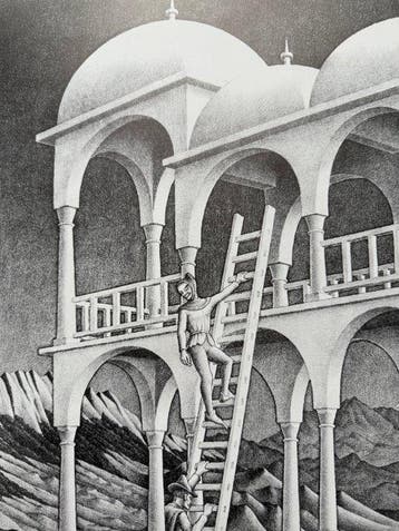 M.C. Escher (1898-1972) - Le belvédère