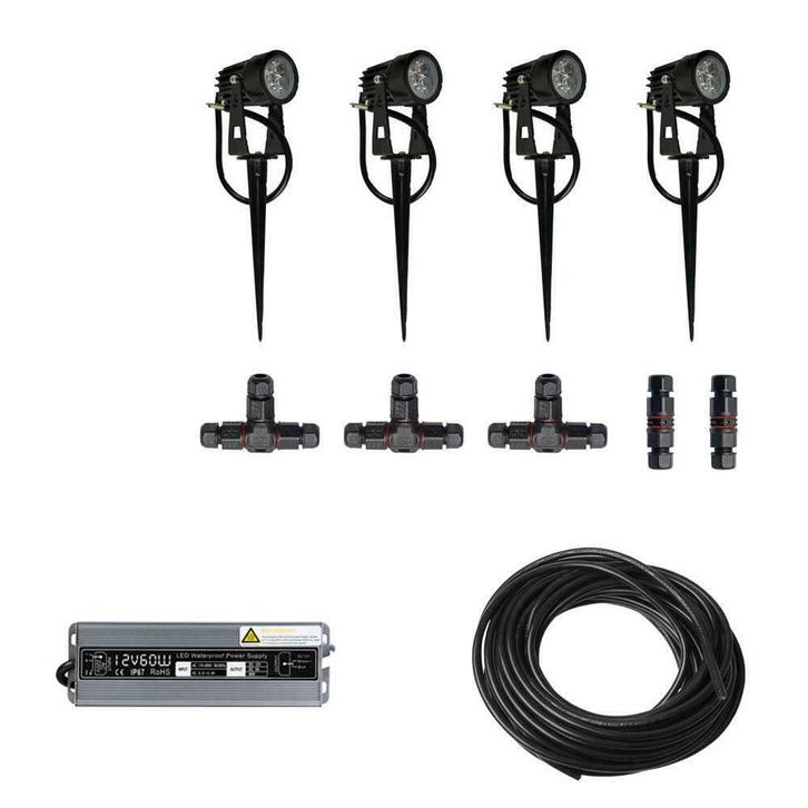 4x LED grond spot - 12V - 3 watt - complete set, Telecommunicatie, Zenders en Ontvangers, Verzenden