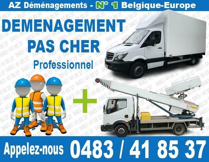 799€-Londres 299€-Paris Lille Déménagement 0486/43.67.37, Services & Professionnels, Déménageurs & Stockage