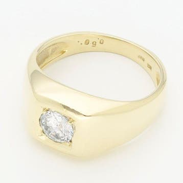 Ring - 14 karaat Geel goud Diamant (Natuurlijk), Nieuw