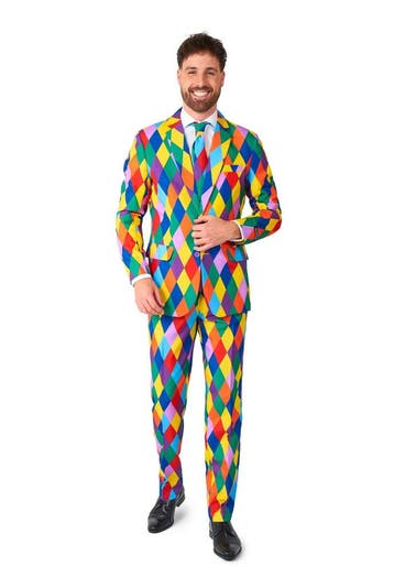 Regenboog Clown Pak Heren Suitmeister, Verzenden, Nieuw