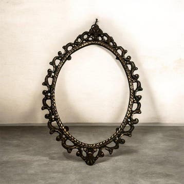Miroir mural - Laiton moulé, Bronze - Cadre de miroir, Antiquités & Art