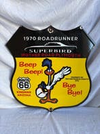 1970 Roadrunner Superbird Route 66 – Uniek Emaille Bord in