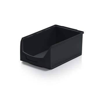 Magazijnbak 500x310x200 mm zwart kunststof nieuw, Ophalen of Verzenden