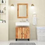 vidaXL Wastafelkast 62x33x58 cm massief acaciahout en, Verzenden, Nieuw