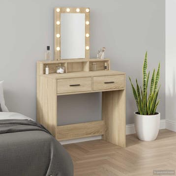 vidaXL Kaptafel Bruin 79 x 41 x 140 cm Bewerkt hout, Verzenden, Nieuw