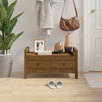 vidaXL Halbankje 80x40x43 cm massief grenenhout honingbruin, Verzenden, Nieuw