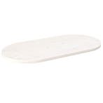 vidaXL Tafelblad ovaal 100x50x2,5 cm massief grenenhout wit, Verzenden, Nieuw