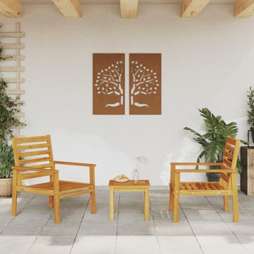 vidaXL Tuinfauteuil 2 stuks 66,5 x 65 x 81 cm massief, Tuin en Terras, Tuinsets en Loungesets, Verzenden, Nieuw