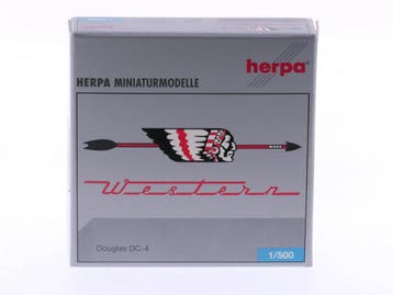 Schaal 1:500 Herpa 514729 Western Airlines Douglas DC-4 R..., Ophalen of Verzenden