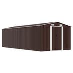 vidaXL Tuinschuur 257x580x181 cm metaal bruin, Verzenden