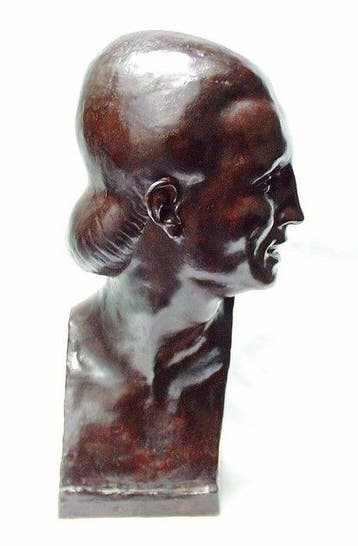 Oscar De Clerck - Beeld, Buste Vrouw - 53 cm - Gepatineerd, Antiek en Kunst